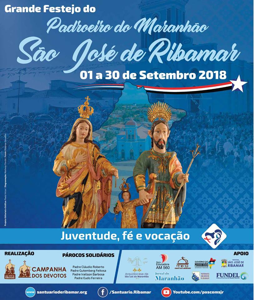 Santuário divulga programação e cartaz do grande Festejo de São José de Ribamar